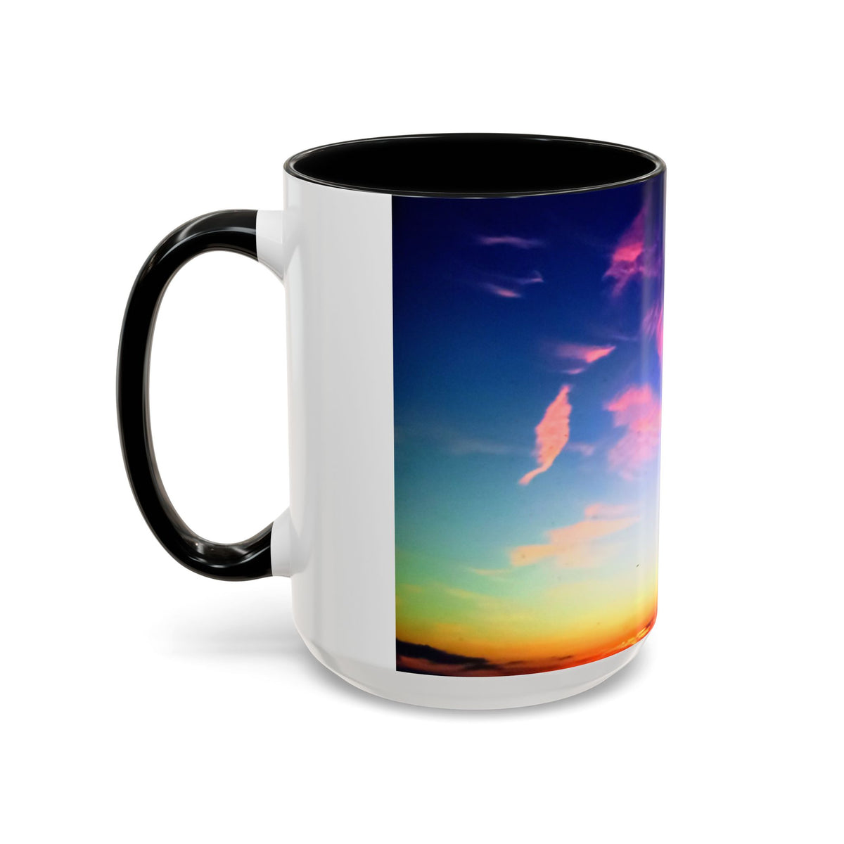 Sunrise in Ocean Grove Accent Coffee Mug — Scenic Morning Beach Ceramic Mug (11/15oz)