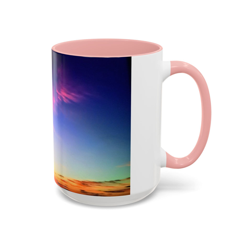 Sunrise in Ocean Grove Accent Coffee Mug — Scenic Morning Beach Ceramic Mug (11/15oz)