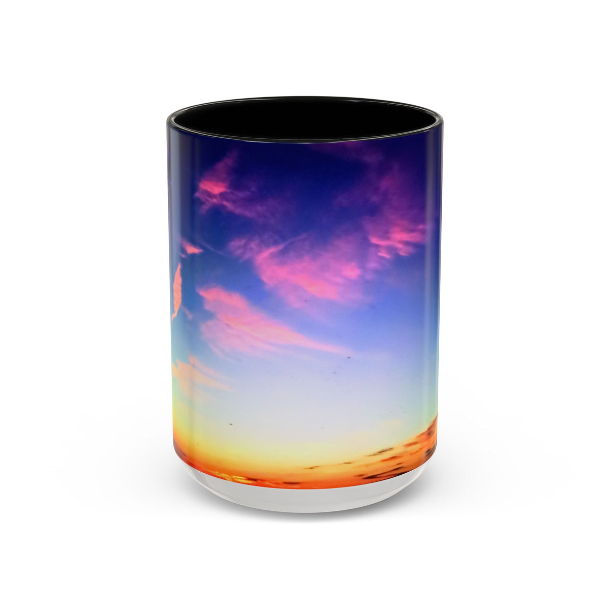Sunrise in Ocean Grove Accent Coffee Mug — Scenic Morning Beach Ceramic Mug (11/15oz)