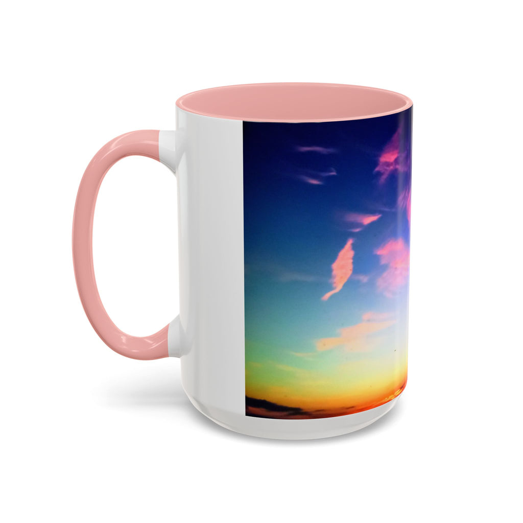 Sunrise in Ocean Grove Accent Coffee Mug — Scenic Morning Beach Ceramic Mug (11/15oz)
